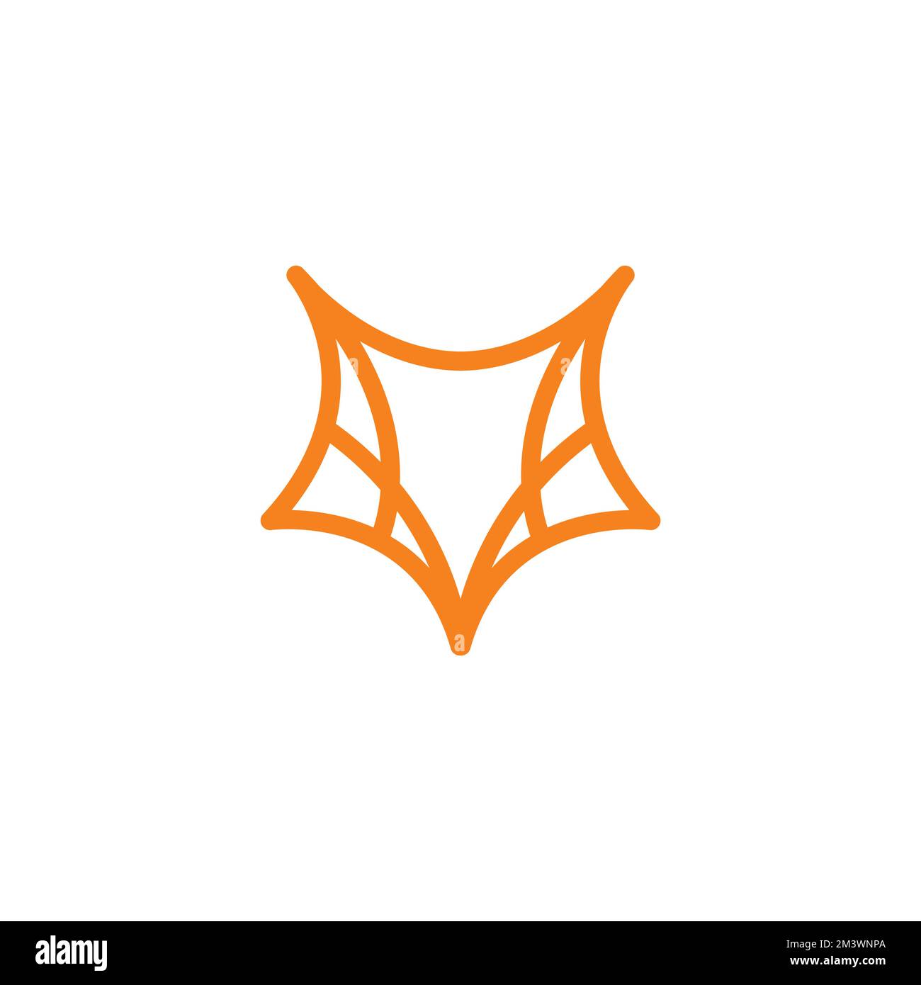 Fox Head Line Logo. Simple Fox Geometric (Einfacher Fuchs Geometrisch Stock Vektor