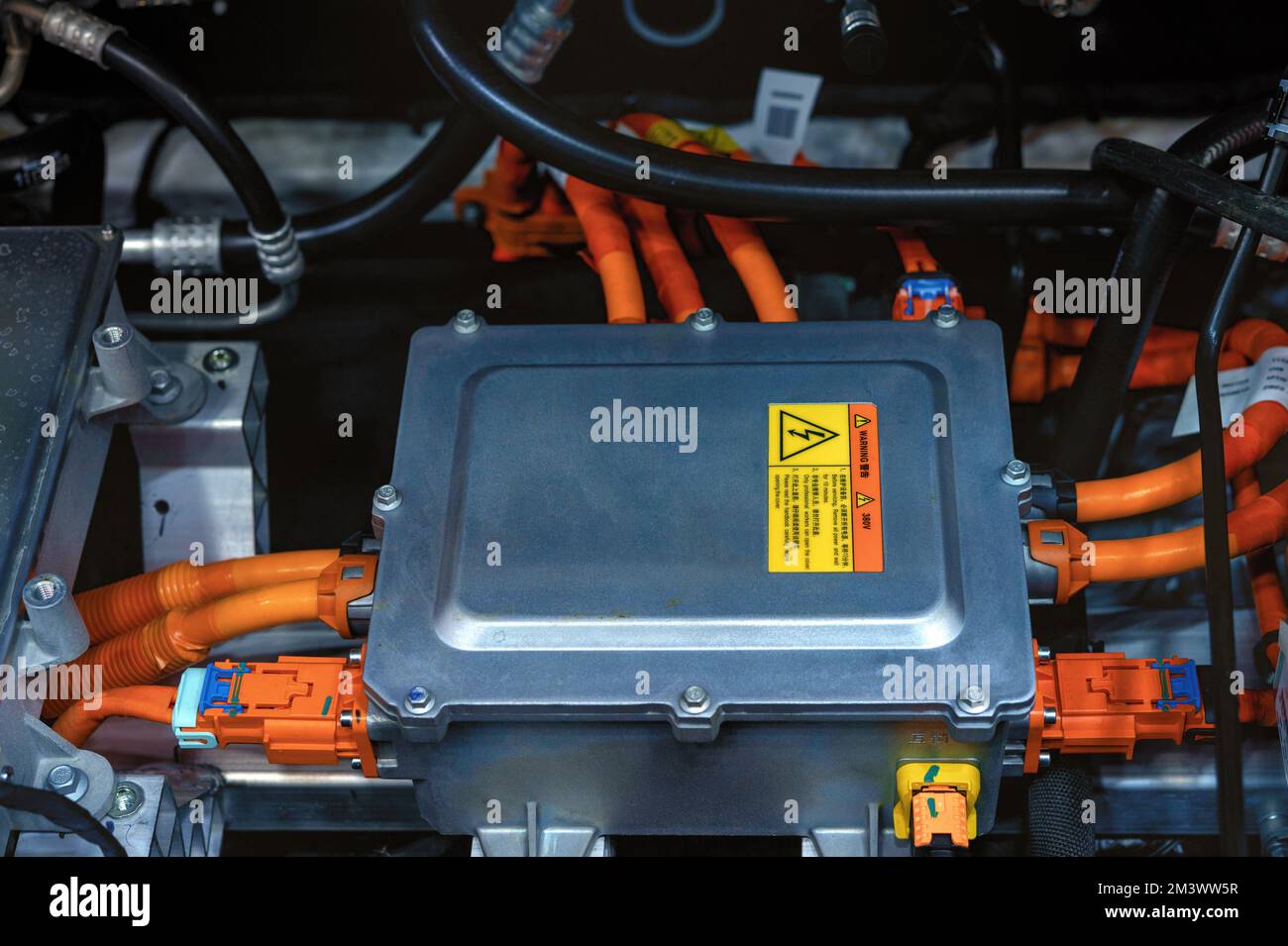 Die Komponenten des Elektromotors in einem Motor Stockfoto
