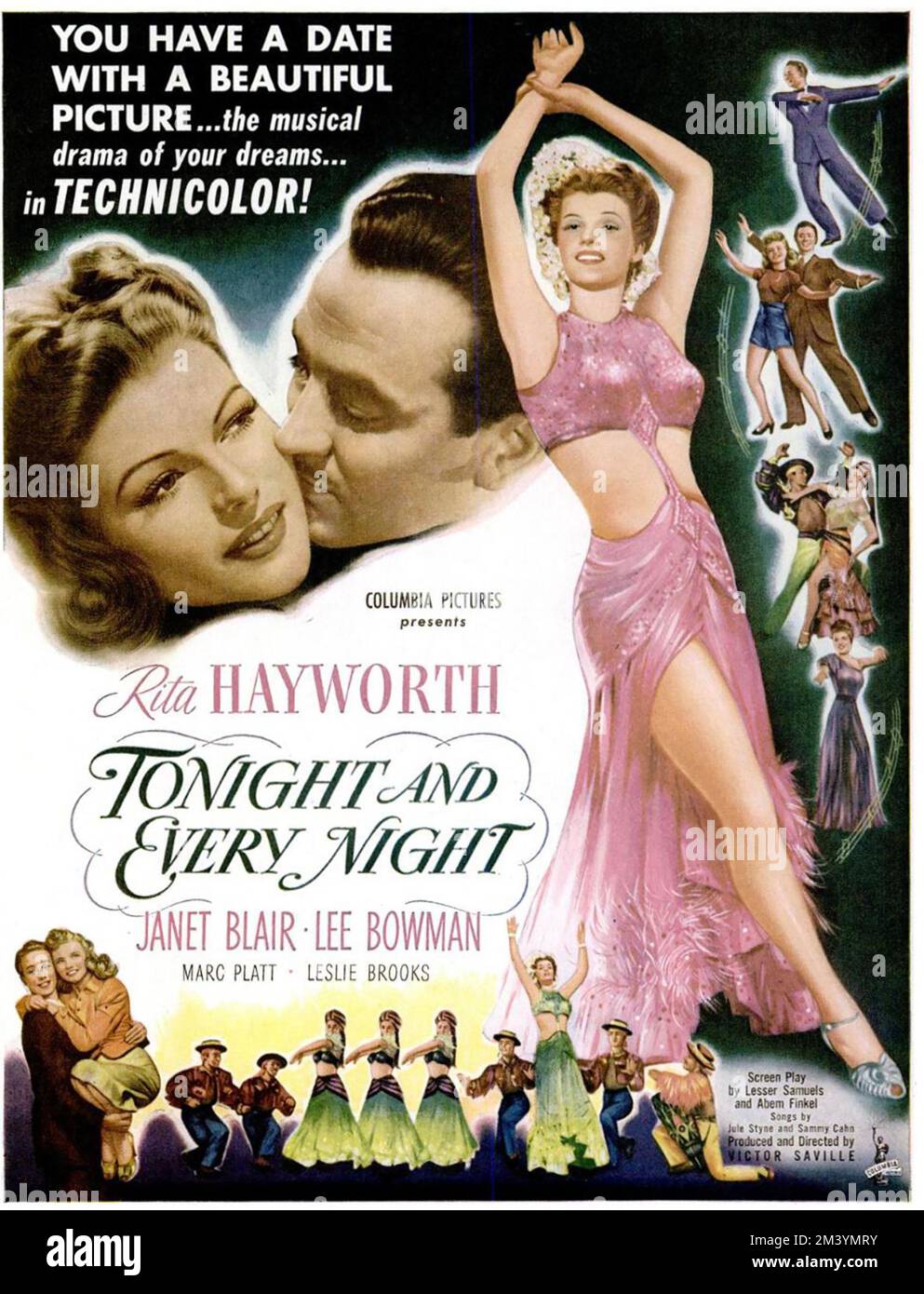 HEUTE ABEND UND JEDEN ABEND drehen 1945 Columbia Pictures mit Rita Hayworth Stockfoto