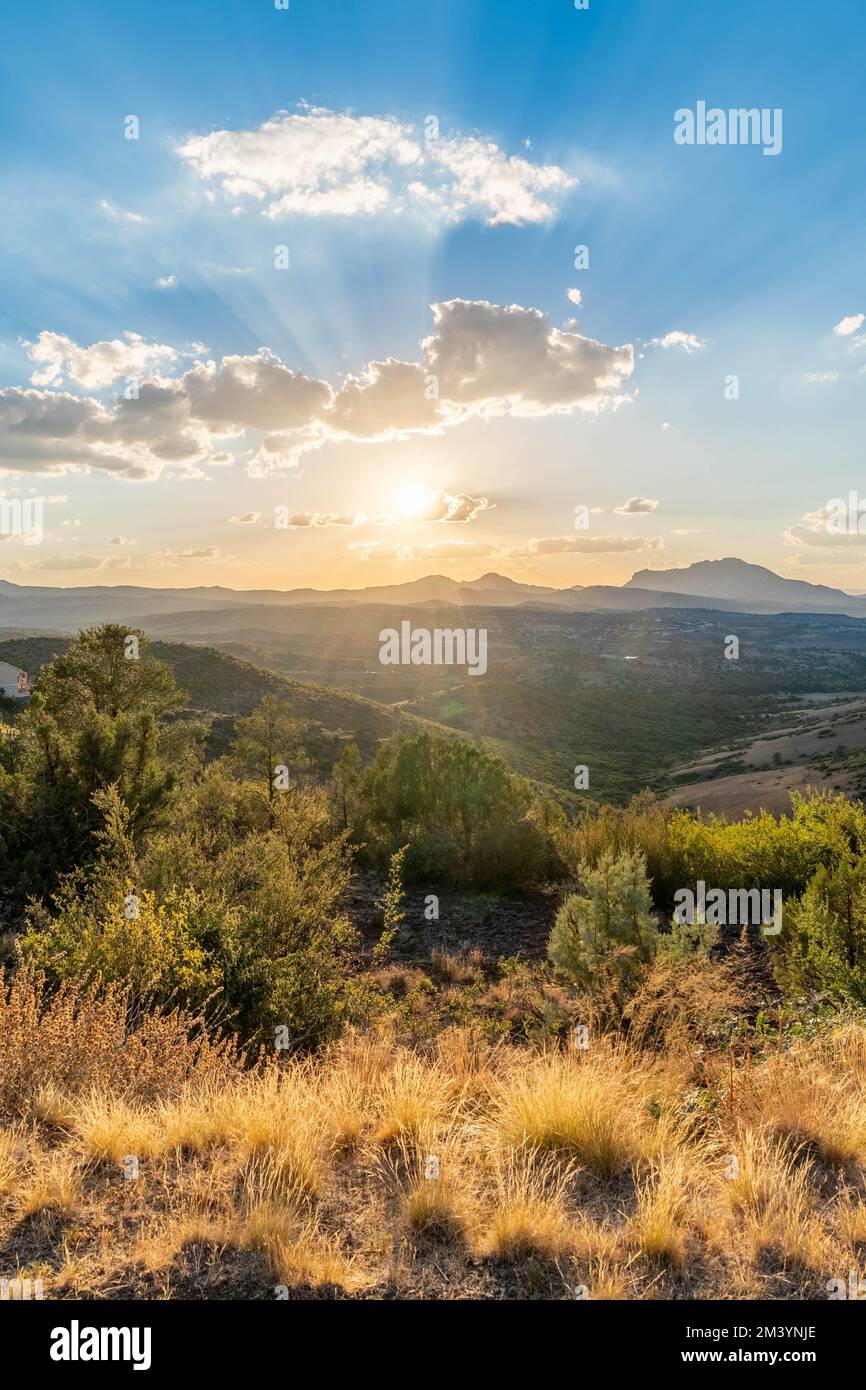 Prescott Blick auf Granitberge Stockfoto