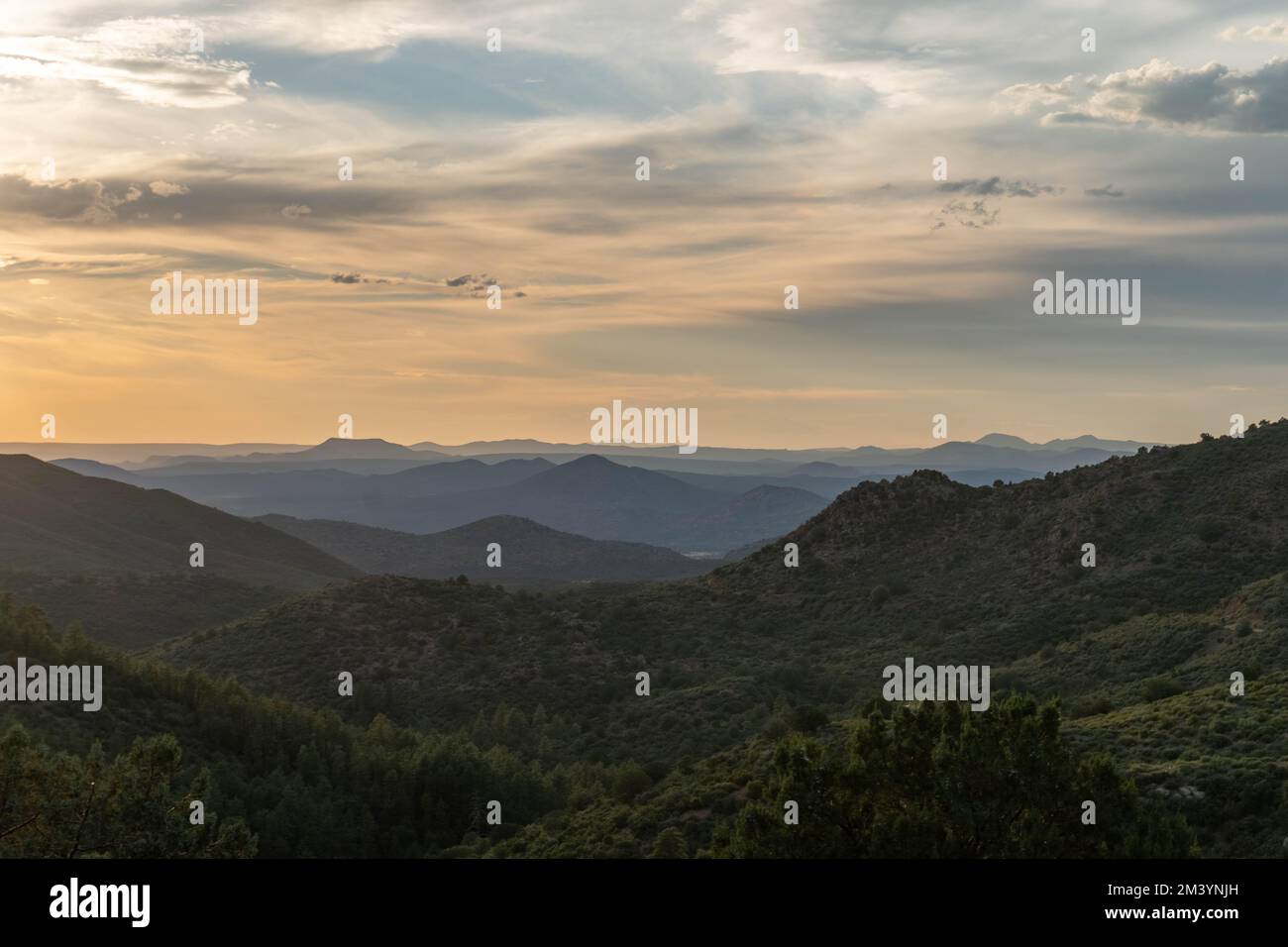 Prescott Blick auf Granitberge Stockfoto