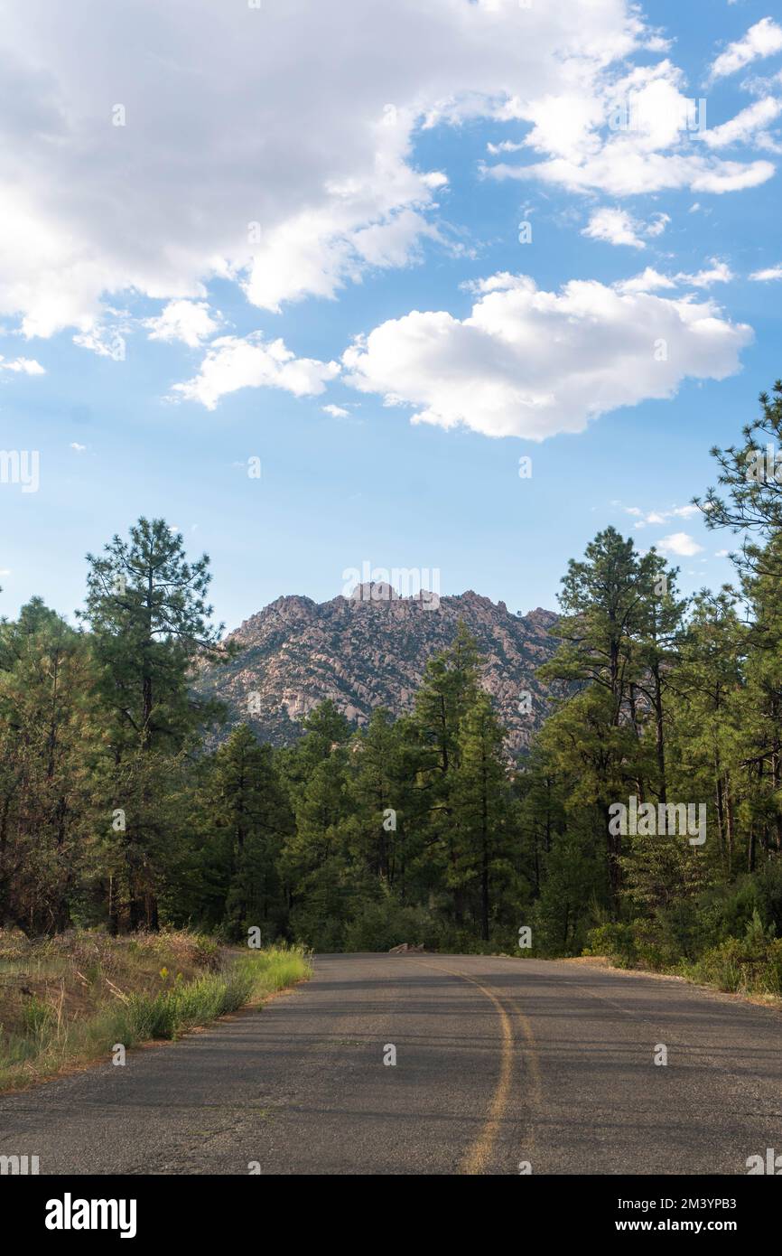 Prescott Blick auf Granitberge Stockfoto