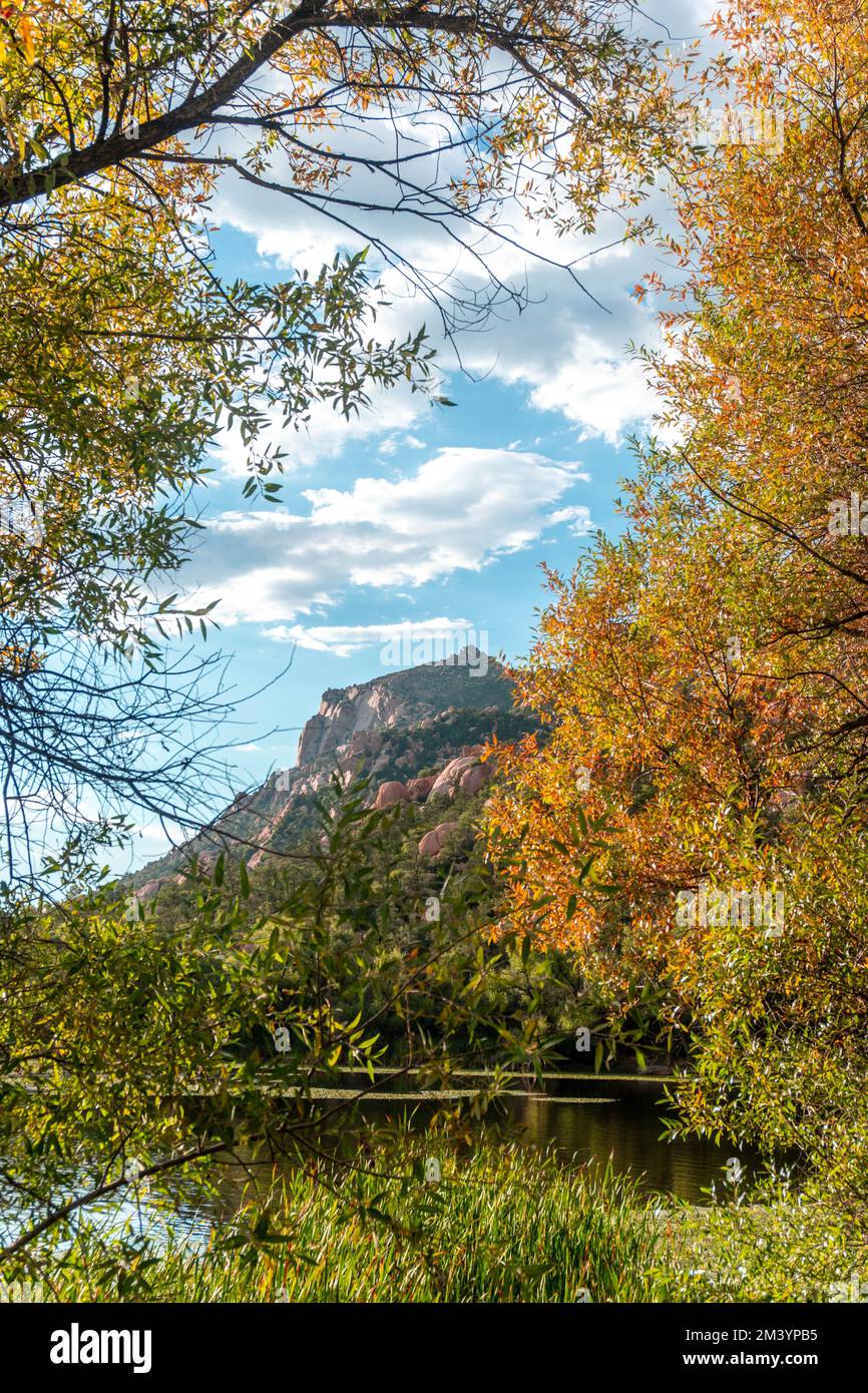 Prescott Blick auf Granitberge Stockfoto
