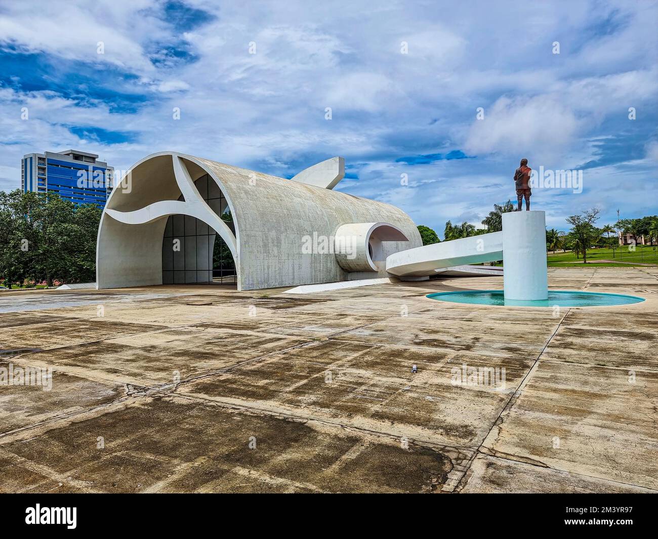 Oscar Niemeyers Memorial Coluna Prestes, Palmas, Tocantins, Brasilien Stockfoto