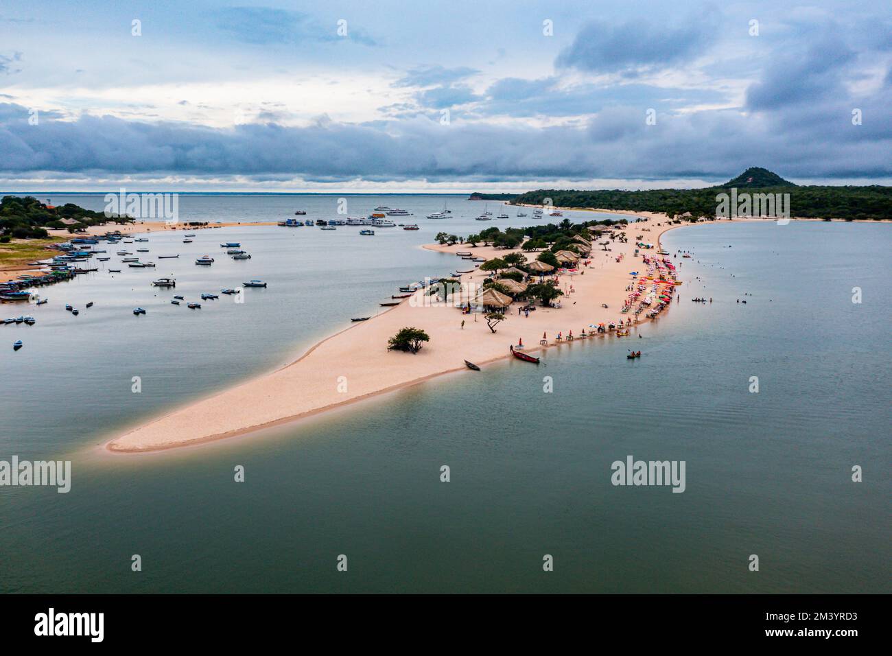 Langer Sandstrand in Alter do Chao entlang des amazonas, para, Brasilien Stockfoto