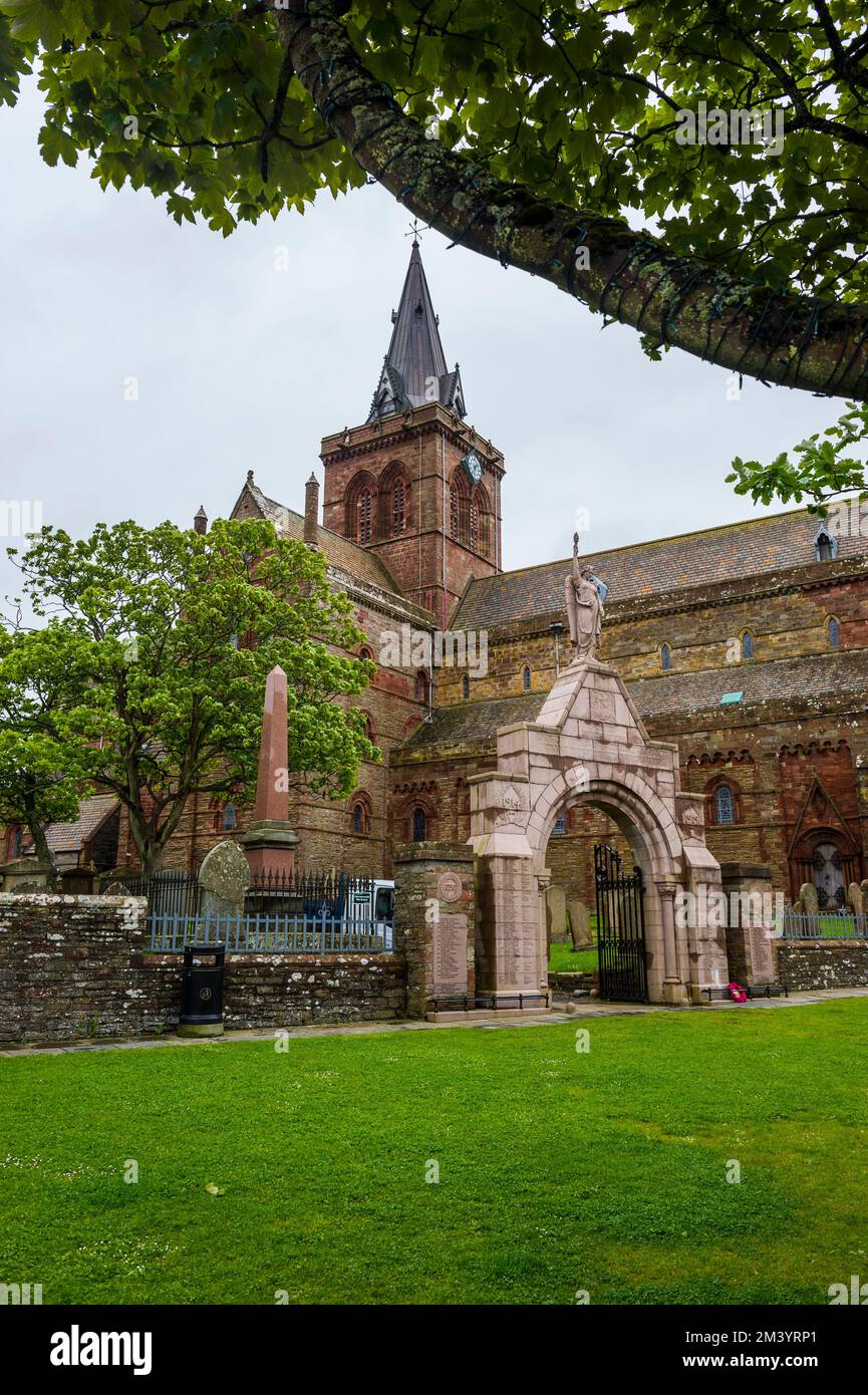 St. Magnus Cathedral, Kirkwall, Orkney Islands, Vereinigtes Königreich Stockfoto
