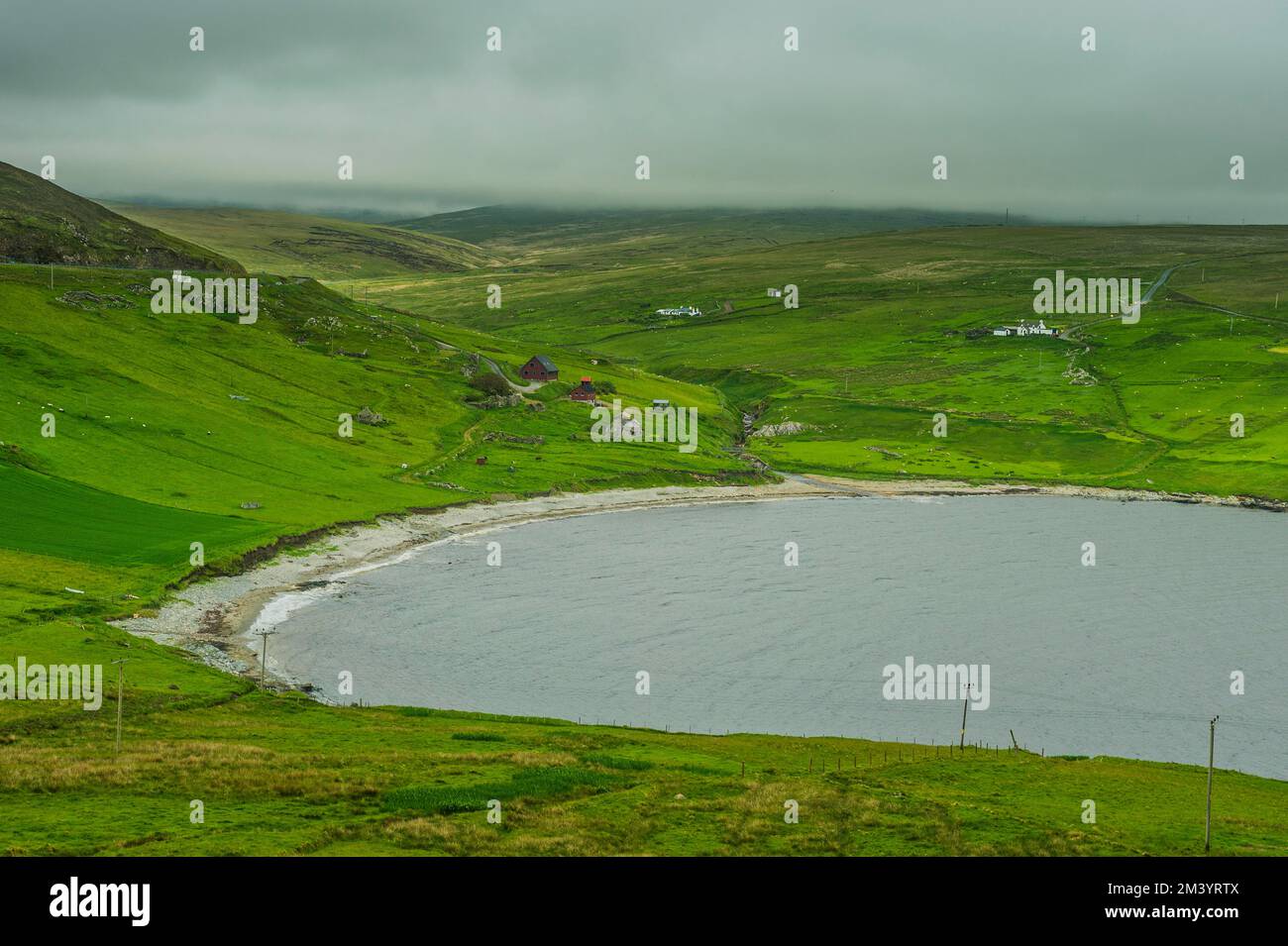 Küstenlinie der Shetland-Inseln, Vereinigtes Königreich Stockfoto