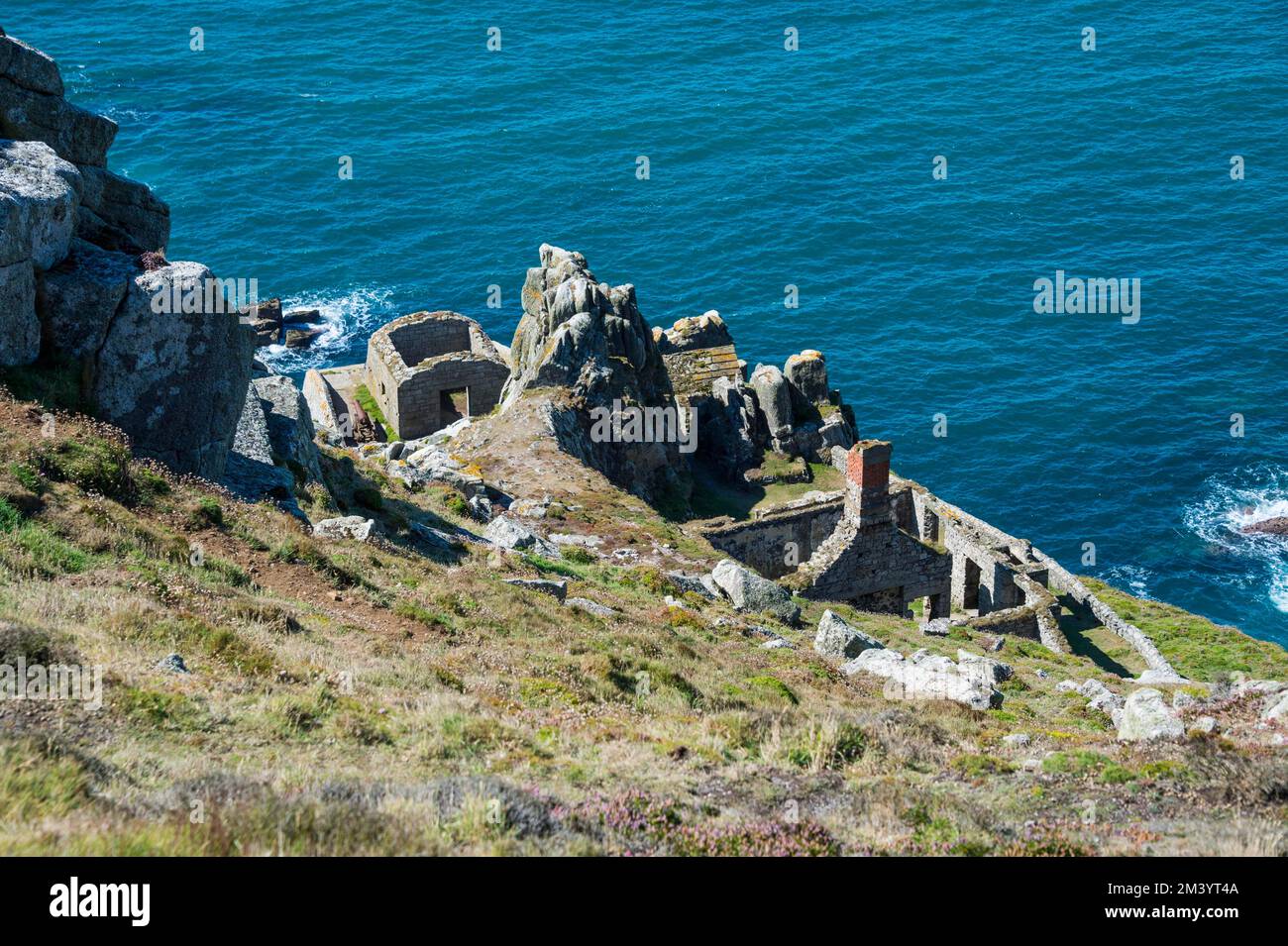 Alte Festung auf der Insel Lundy, Bristol Channel, Devon, England, Großbritannien Stockfoto