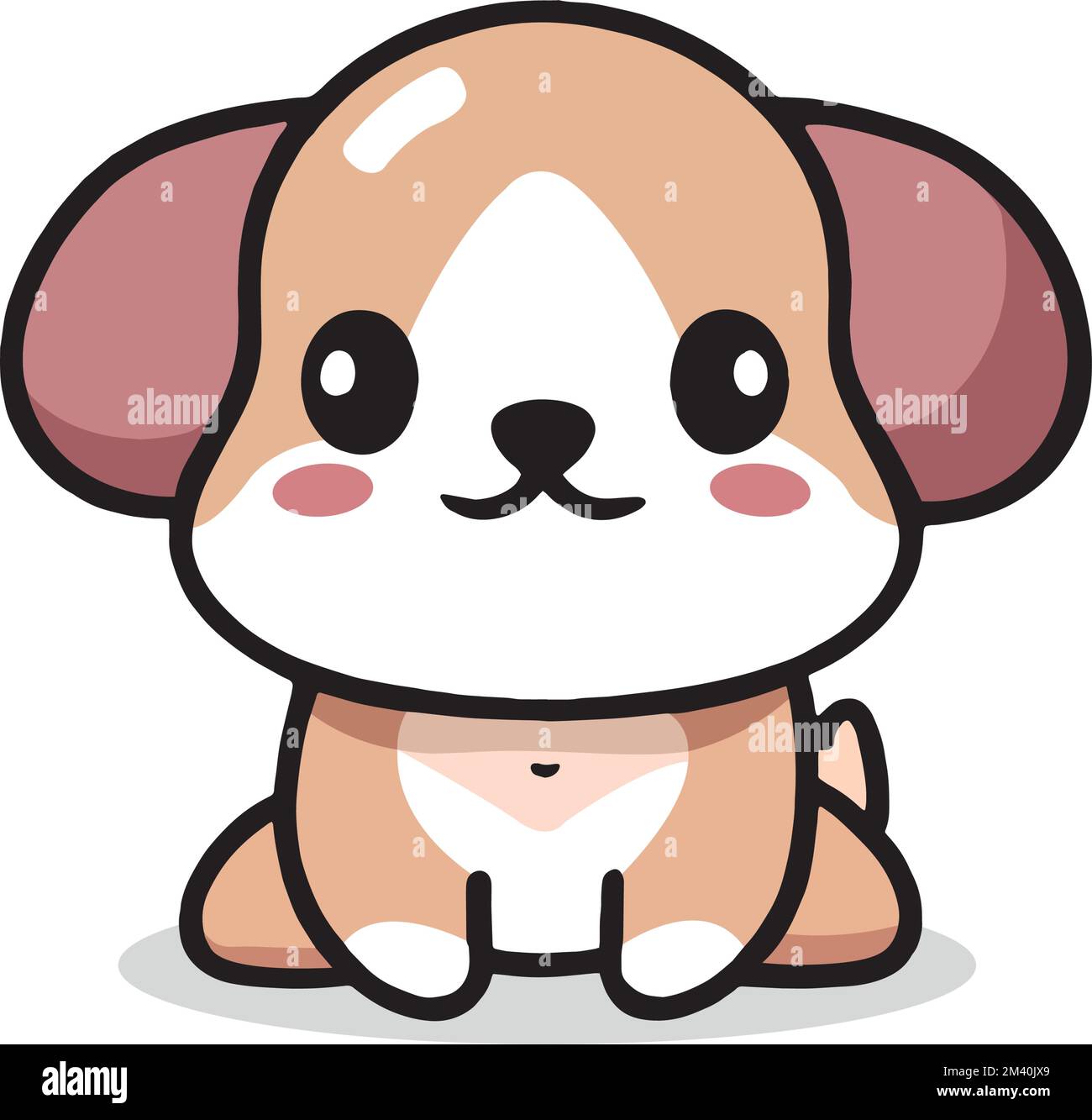 vektor-Cartoon eines süßen Welpen Stock Vektor