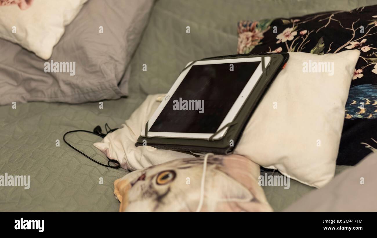 Ich bleibe nur zu Hause, wenn Covid 19 tobt Stockfoto