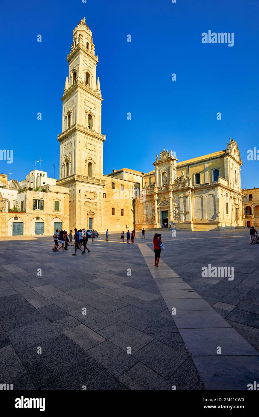 Apulia Puglia Salento Italien. Lecce. Kathedrale Maria Santissima Assunta und St. Orontius Stockfoto