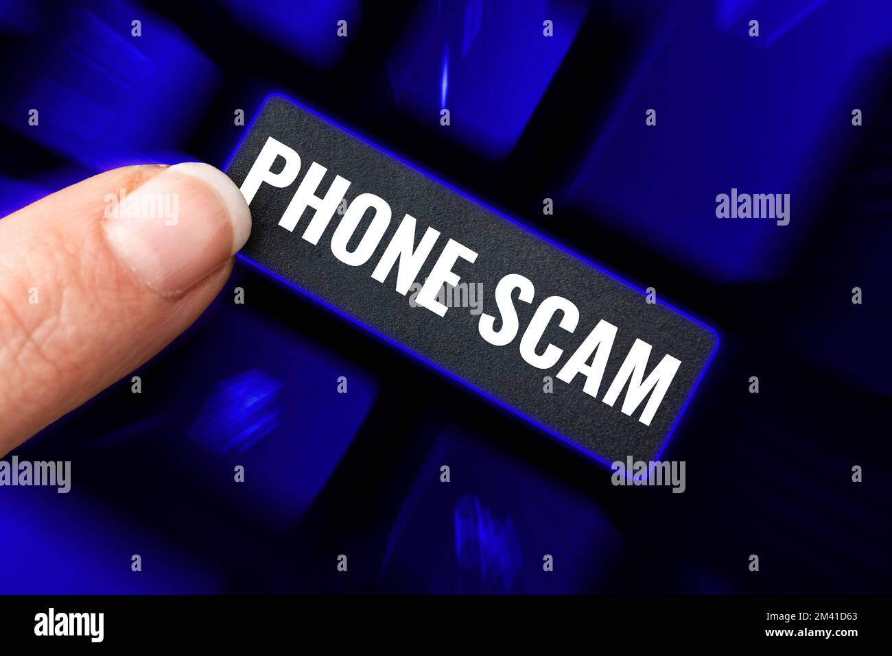 Inspiration für Telefonbetrug. Konzept bedeutet, dass unerwünschte Anrufe getätigt werden, um Produkte oder Dienstleistungen zu bewerben. Telesales Stockfoto