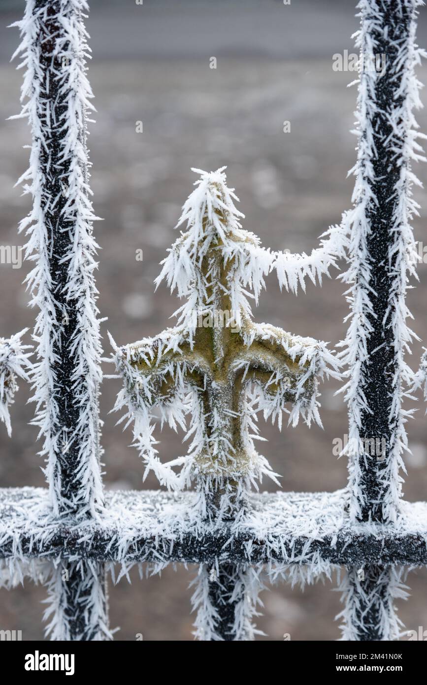 Frost an den Eisernen Toren Stockfoto