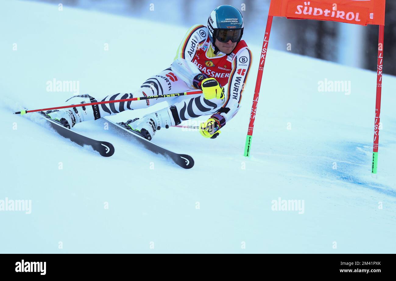 SKIFAHREN - FIS SKI WORLD CUP, FIS Alpine Ski World Cup - Männer Giant Slalom Gran Risa Slope Sonntag, 18.. Dezember SCHMID Alexander 4Â° auf 1 km Lauf Stockfoto