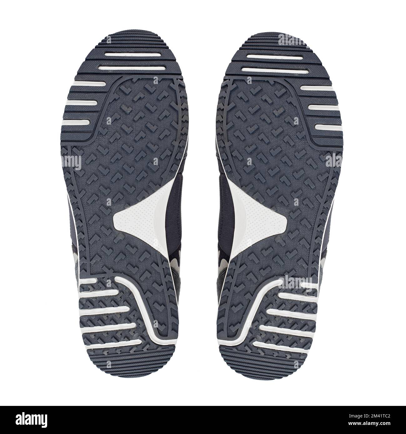 Leichte Sohle für Laufsportschuhe isoliert auf weißem Hintergrund. Modische, stylische sportliche Freizeitschuhe. Datei enthält Beschneidungspfad. Stockfoto