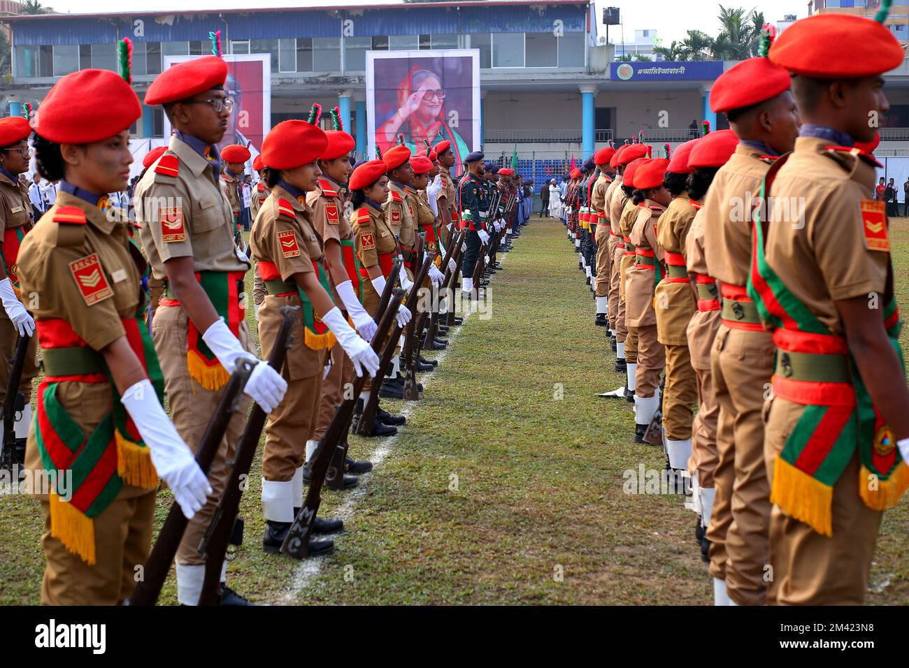 Siegesfeier in Bangladesch. Sylhet, Bangladesch am 16. Dezember 2022. Stockfoto