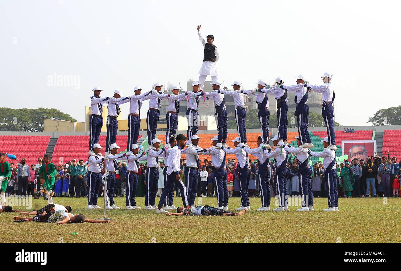 Siegesfeier in Bangladesch. Sylhet, Bangladesch am 16. Dezember 2022. Stockfoto