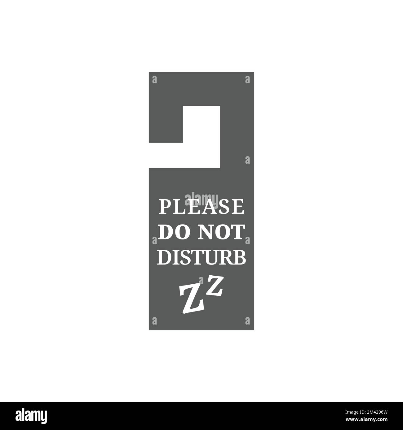 Bitte stören Sie das Vektorzeichen nicht. Kleiderbügel für Hotelmarken. Stock Vektor