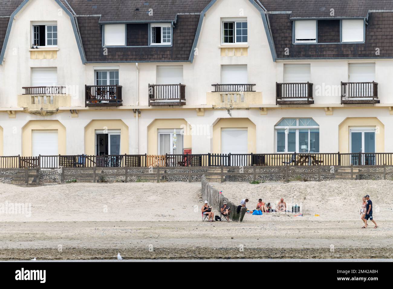 Französische Architektur in Le Crotoy, Picardie. Stockfoto