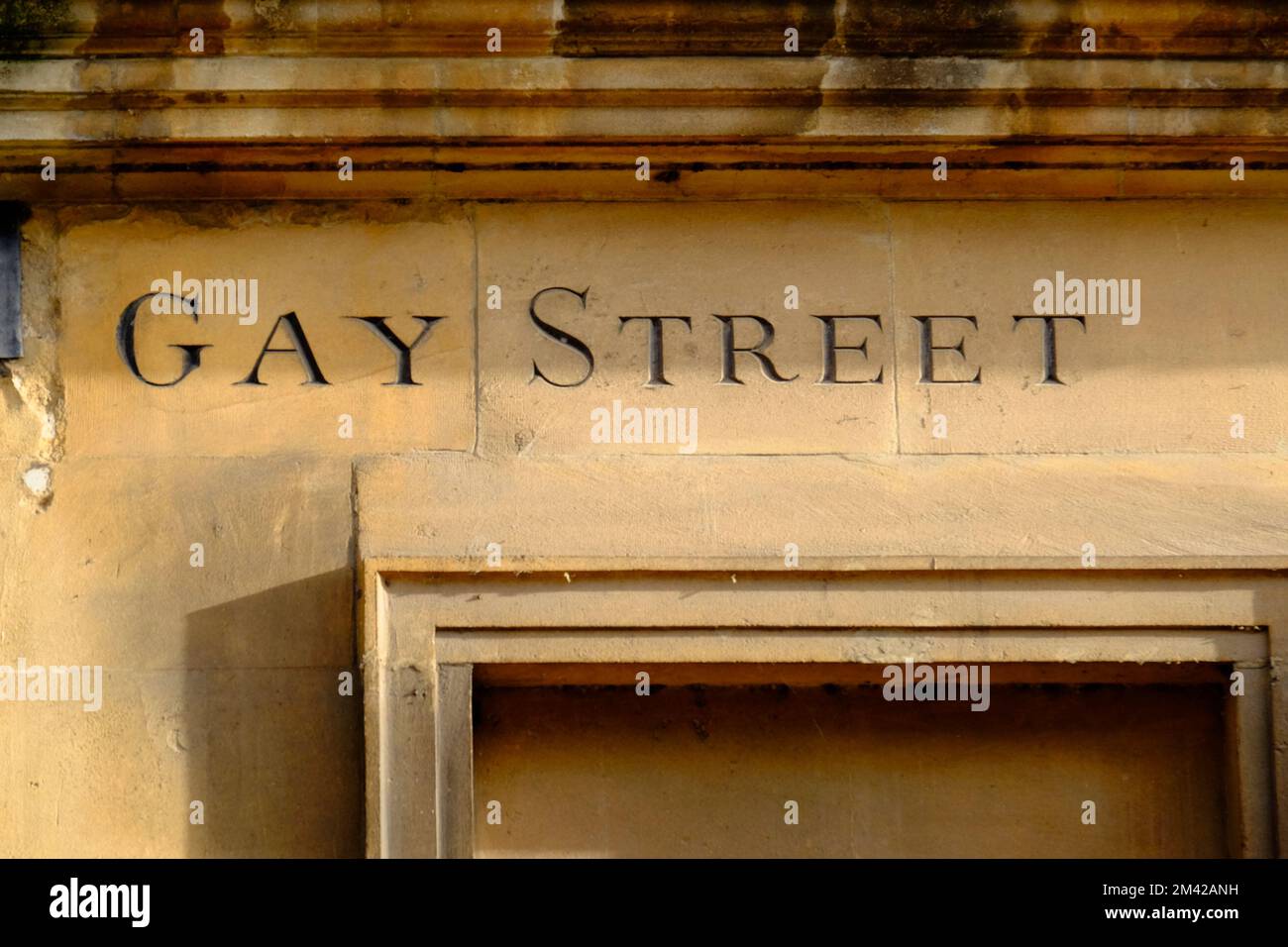 Das Schild zur Gay Street in Bath somerset UK Stockfoto
