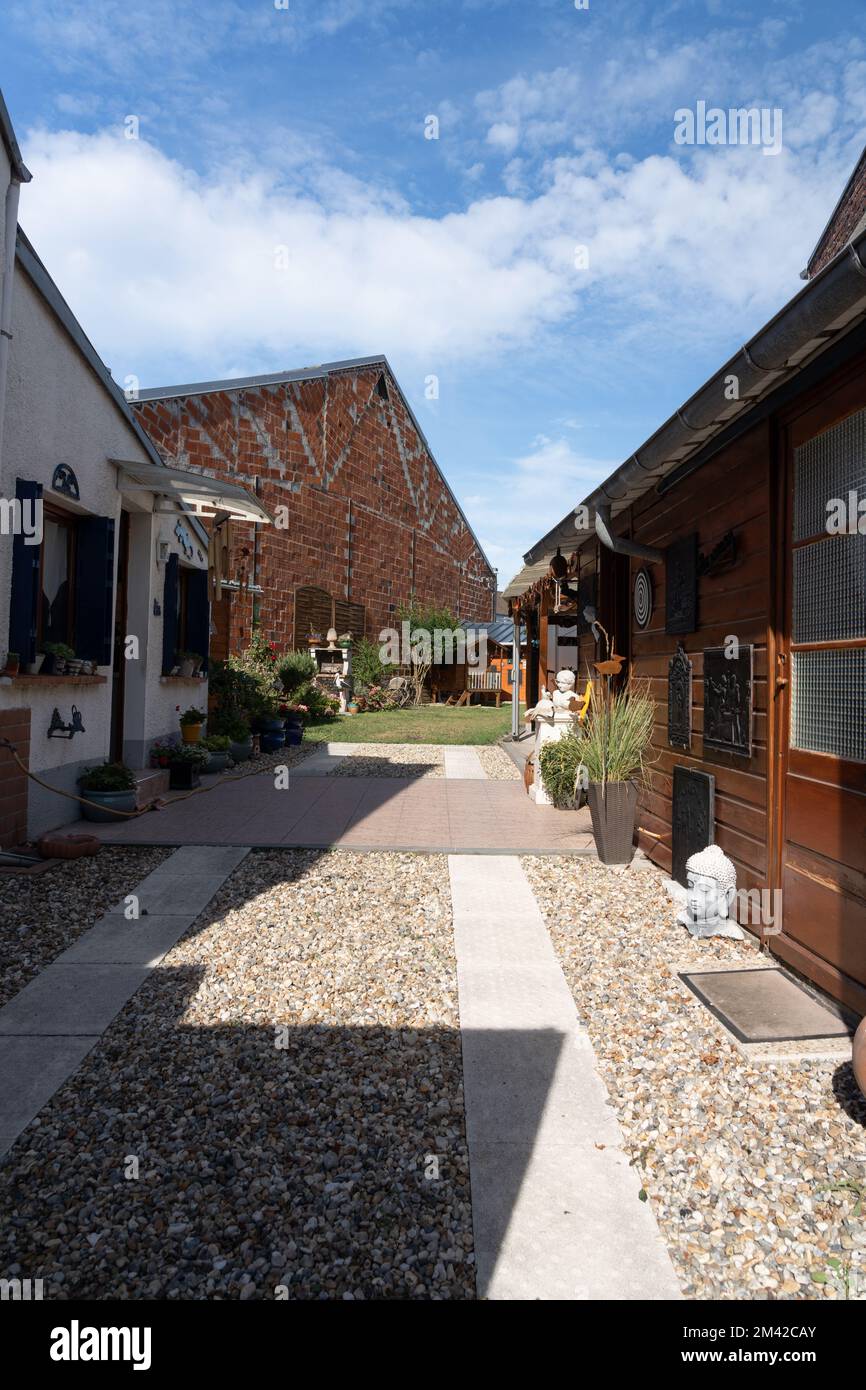 Französische Architektur in Le Crotoy, Picardie. Stockfoto