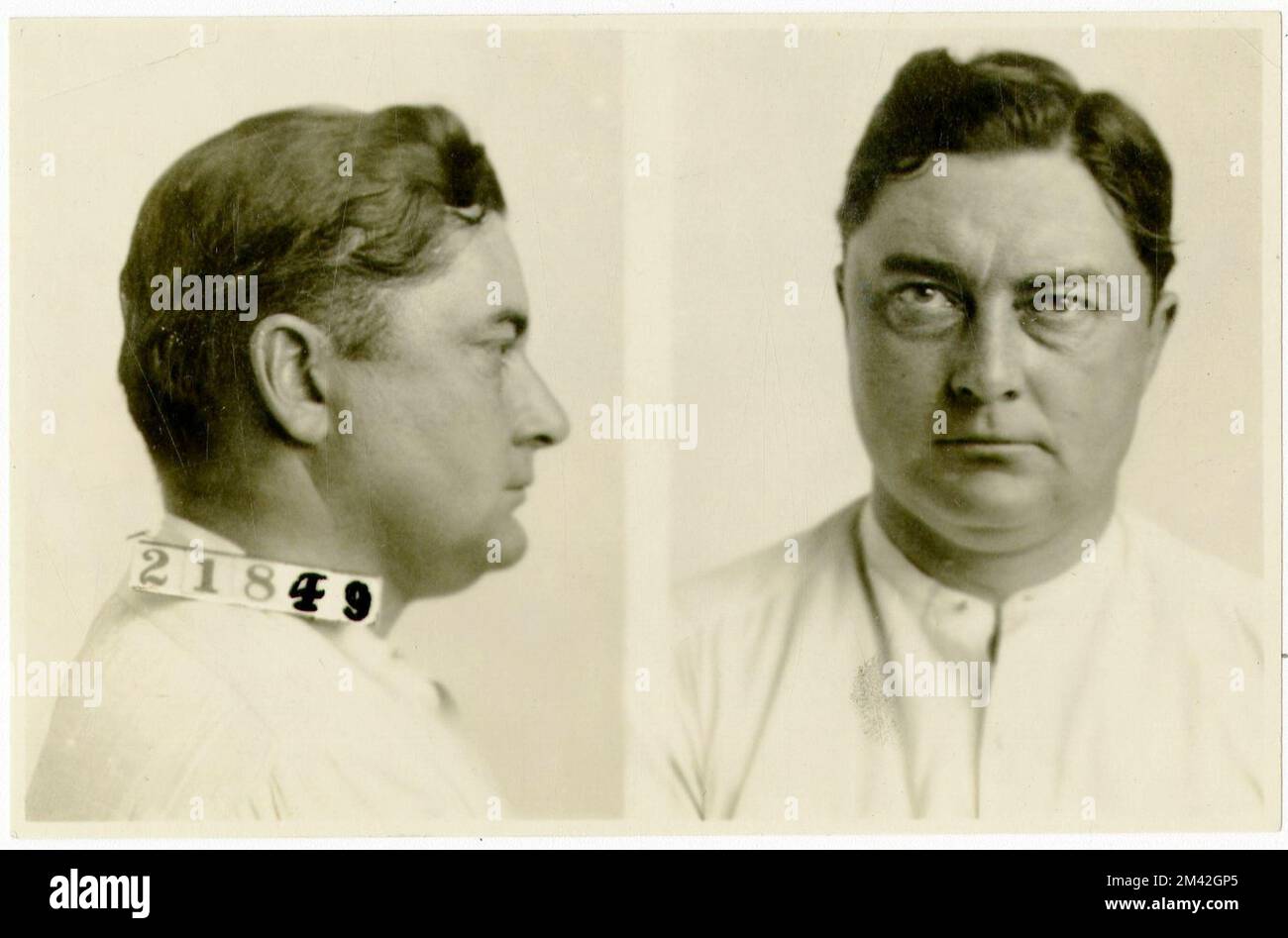 Foto von Walter A. Grace. Gefängnisbüro, Fallakten von Insassen. Stockfoto