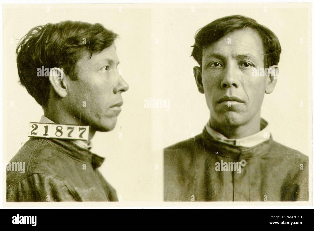 Foto von Jose Mase. Gefängnisbüro, Fallakten von Insassen. Stockfoto