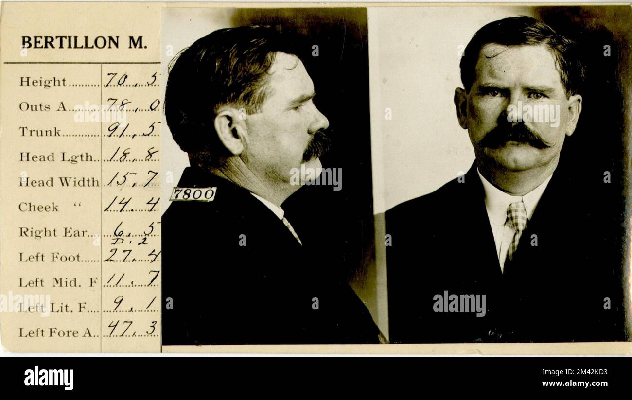 Foto von Charles Ferguson. Gefängnisbüro, Fallakten von Insassen. Stockfoto