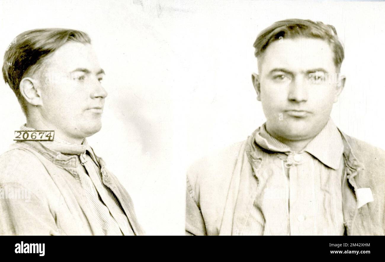 Foto von James Simmons. Gefängnisbüro, Fallakten von Insassen. Stockfoto