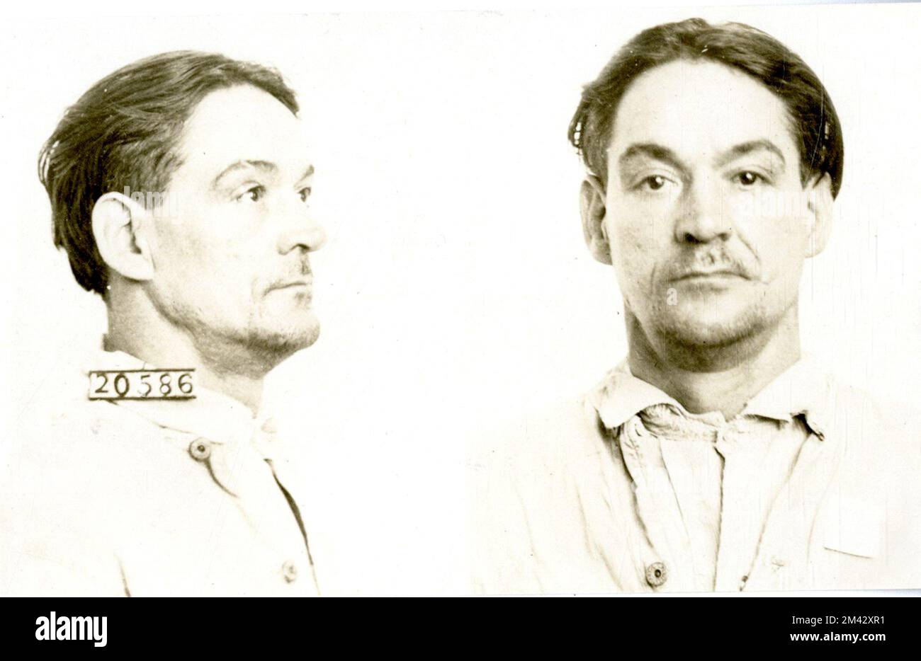 Foto von Charles Kelley. Gefängnisbüro, Fallakten von Insassen. Stockfoto