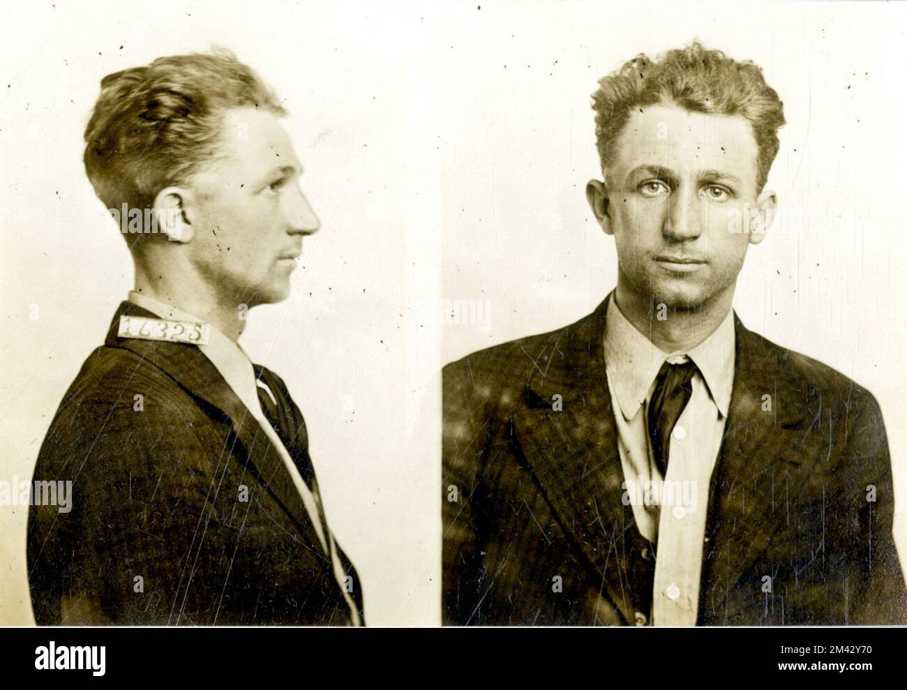 Foto von Paul J. King. Gefängnisbüro, Fallakten von Insassen. Stockfoto