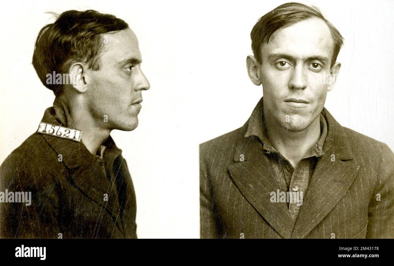 Foto von Richard Myers. Gefängnisbüro, Fallakten von Insassen. Stockfoto