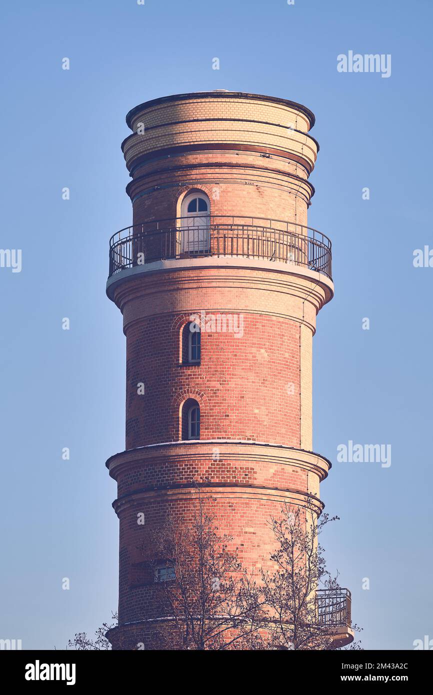 Der älteste Leuchtturm Deutschlands in Travemünde. Hochwertiges Foto Stockfoto