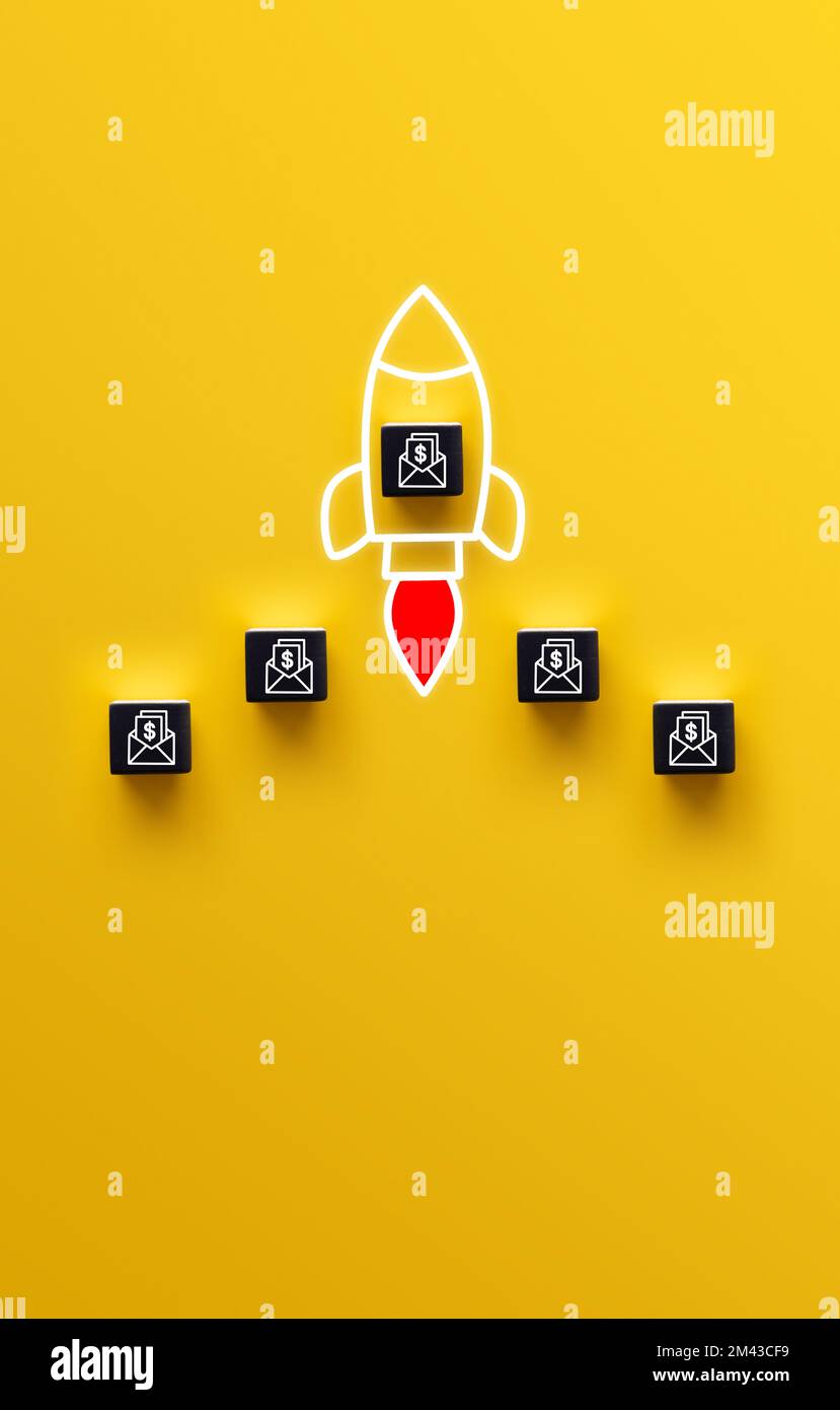 Konzept für Gehaltserhöhung oder Gehaltserhöhung. Stockfoto