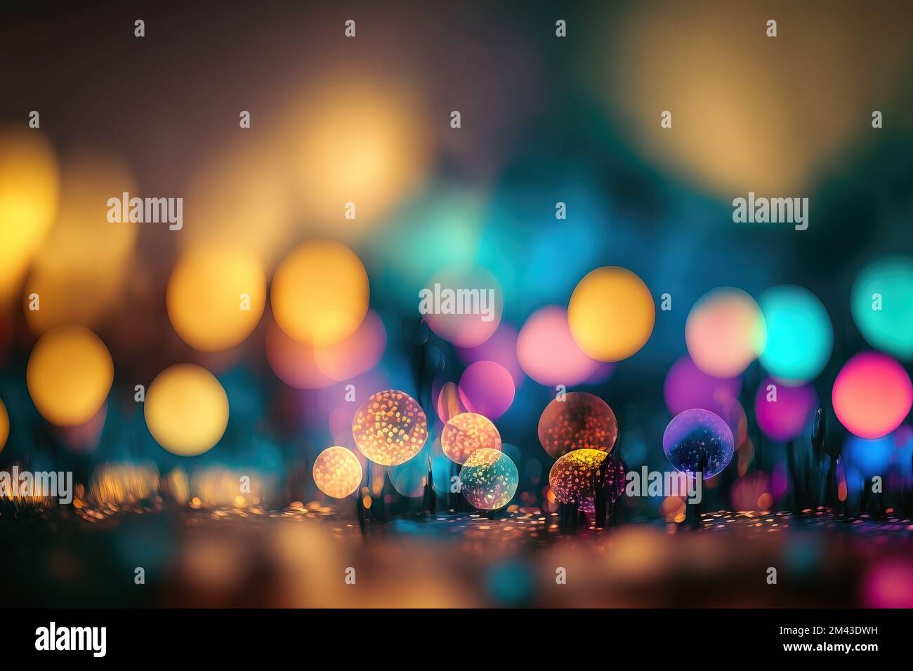 Hintergrund von farbenfrohem Bokeh und verschwommenem Bild Stockfoto