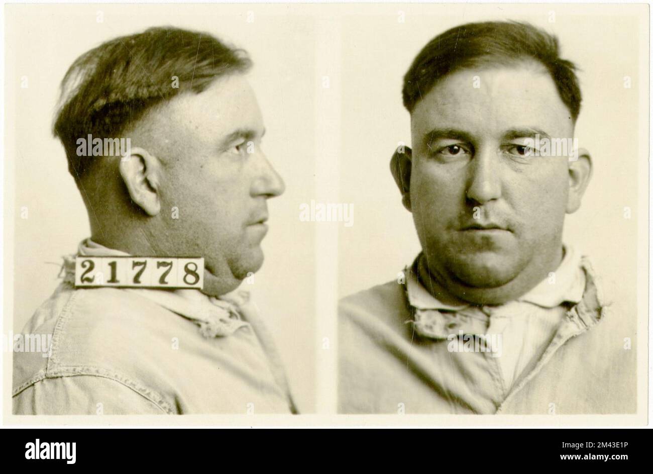 Foto von Charles Jerome. Gefängnisbüro, Fallakten von Insassen. Stockfoto