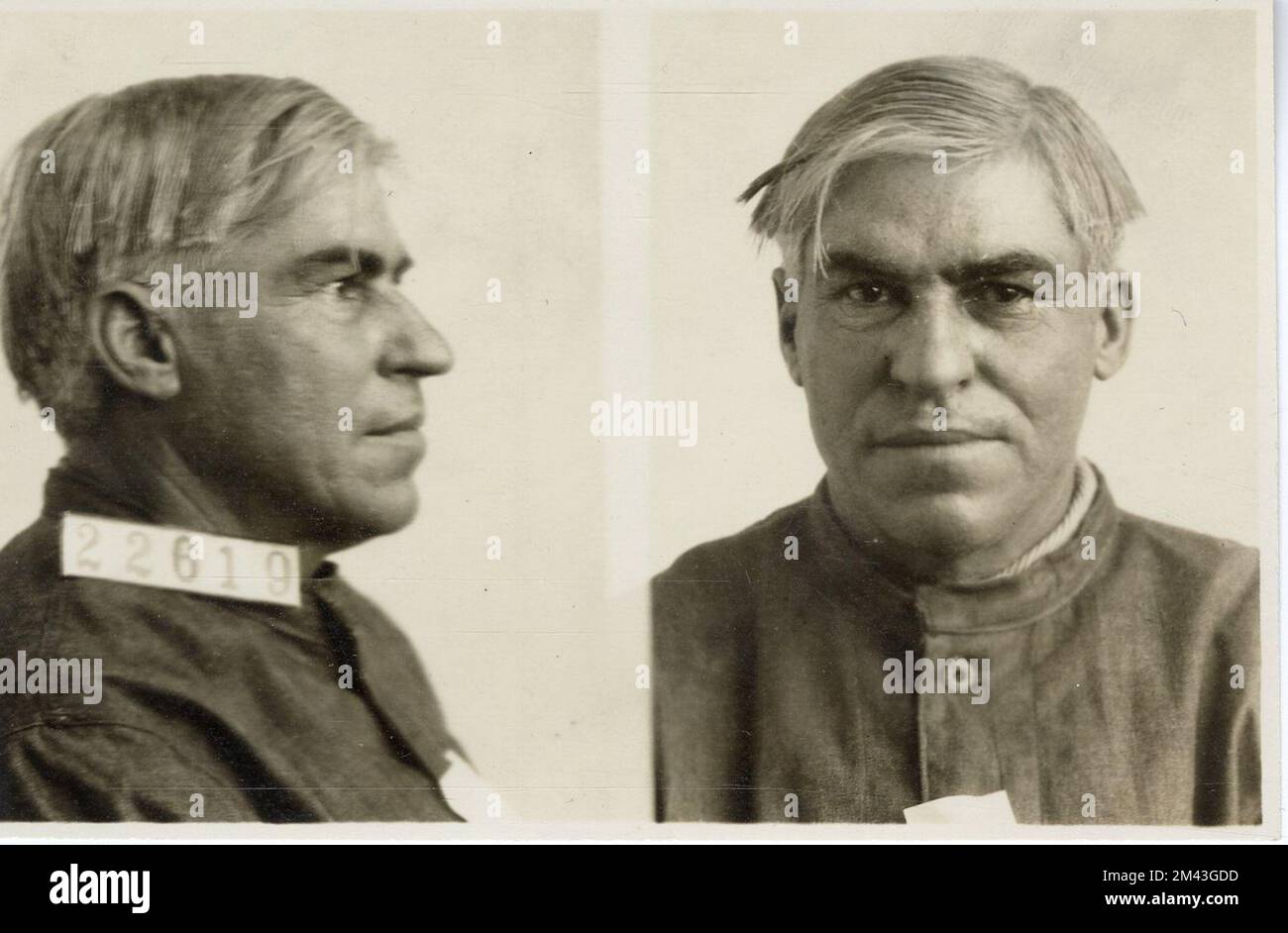 Foto von Napoleon Louis. Gefängnisbüro, Fallakten von Insassen. Stockfoto