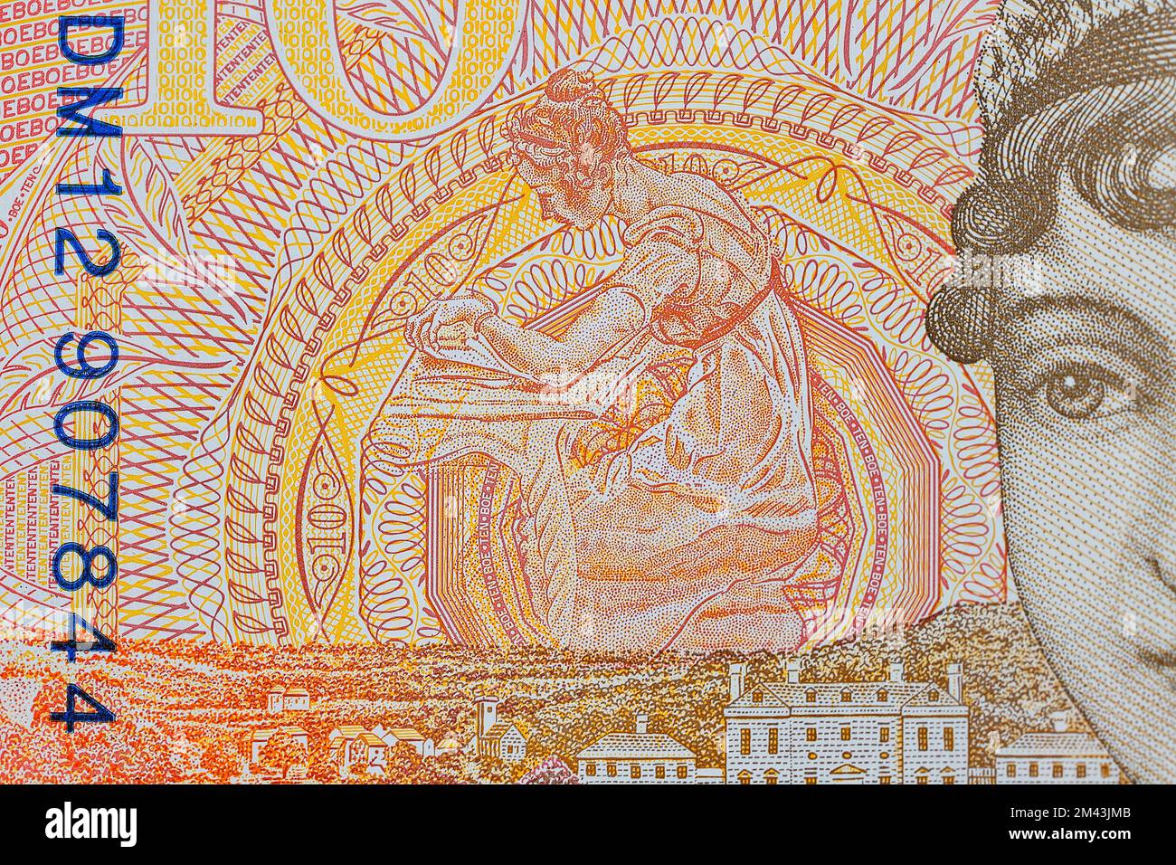 Nahaufnahme eines £10-Dollar-Scheins der Bank of England Stockfoto