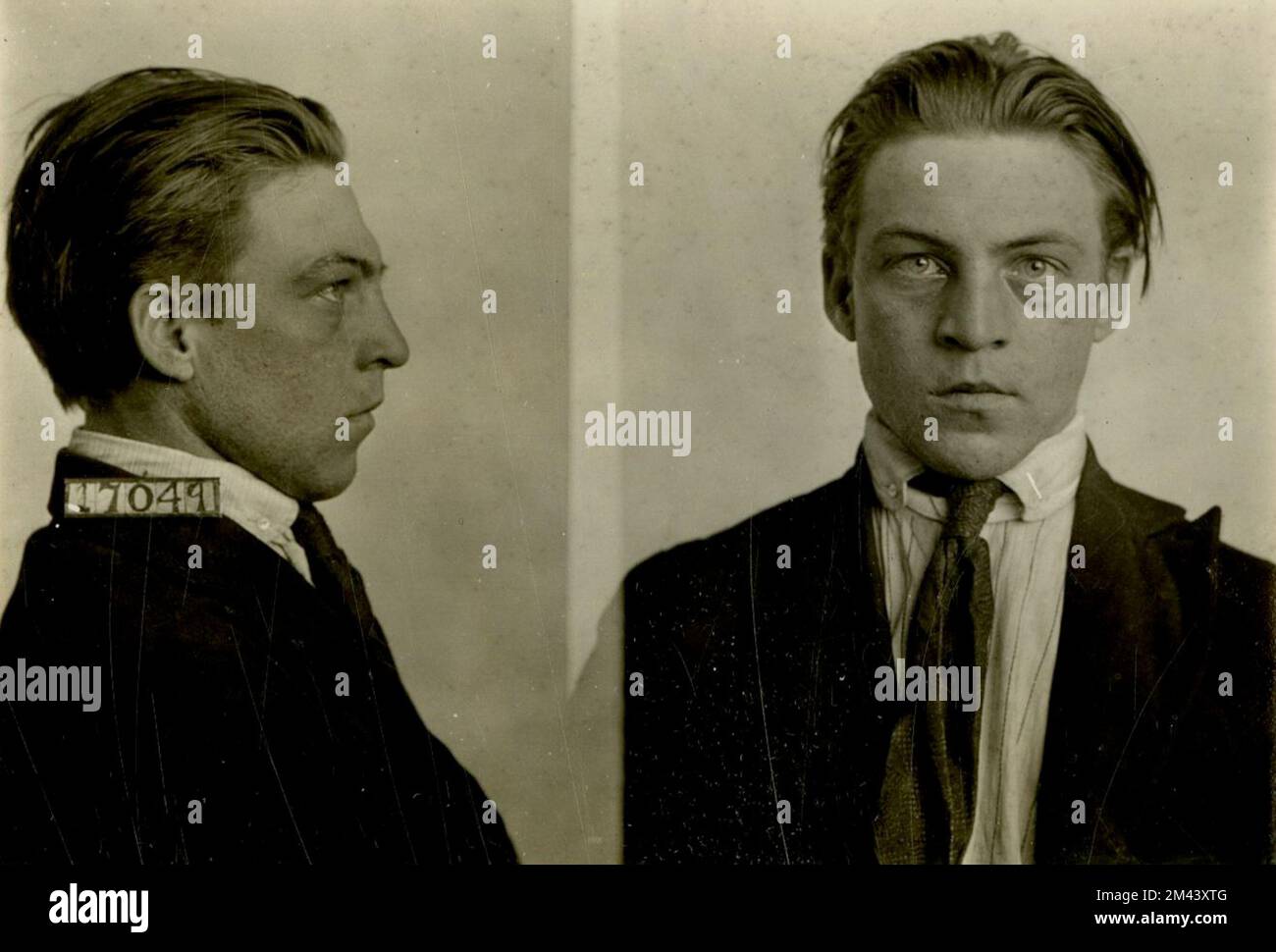 Foto von Allan Wright. Gefängnisbüro, Fallakten von Insassen. Stockfoto