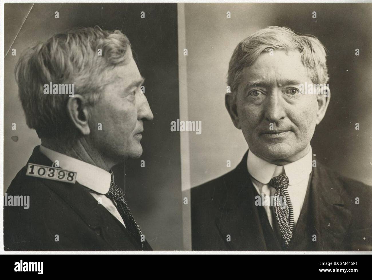 Foto von John F. Nugent. Gefängnisbüro, Fallakten von Insassen. Stockfoto