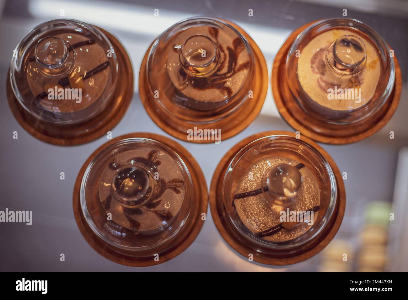 Köstliche glutenfreie Kuchen. Das Konzept der richtigen Ernährung und diätetischen Desserts. Stockfoto