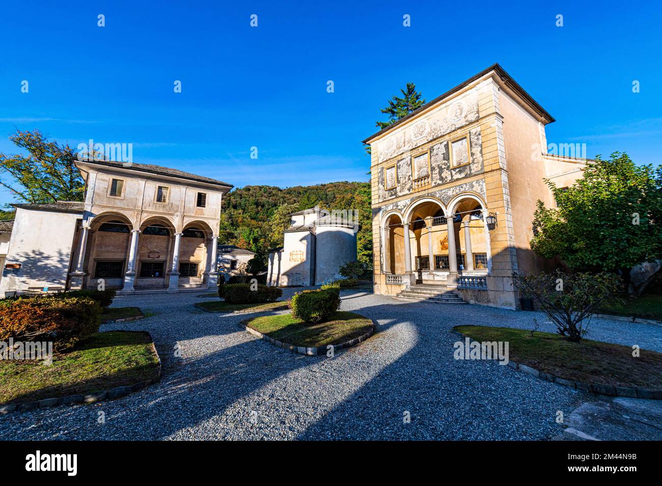 UNESCO-Weltkulturerbe Sacro Monte de Varallo, Italien Stockfoto