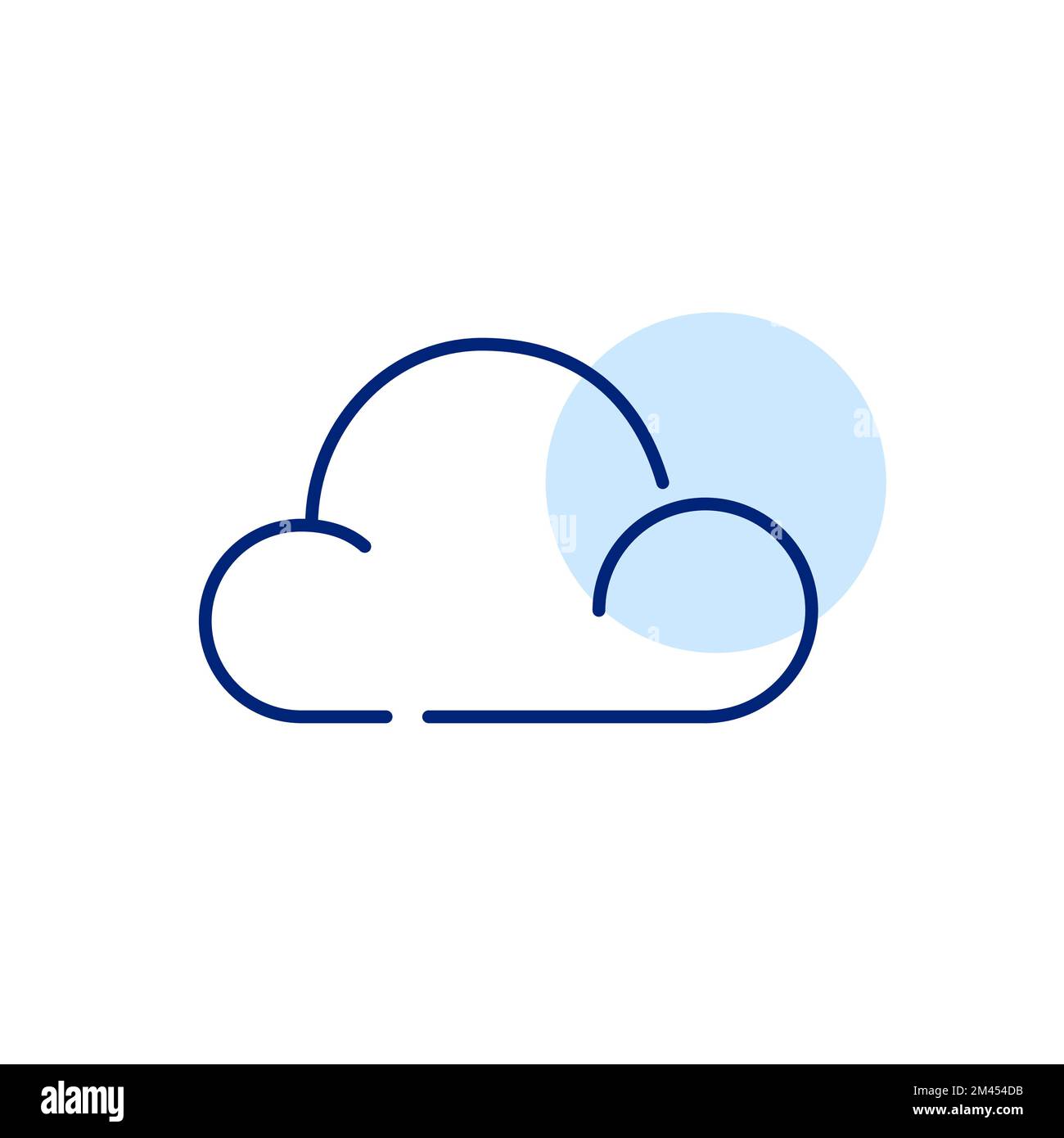 Cloud-Symbol. Pixelgenaue, bearbeitbare Kontur Stock Vektor