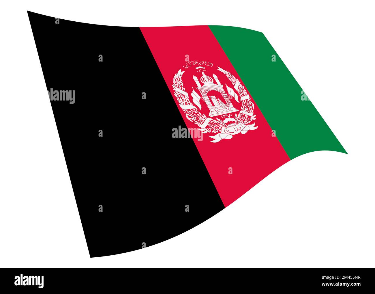 Abbildung der Islamischen Republik Afghanistan mit Flagge 3D Stockfoto