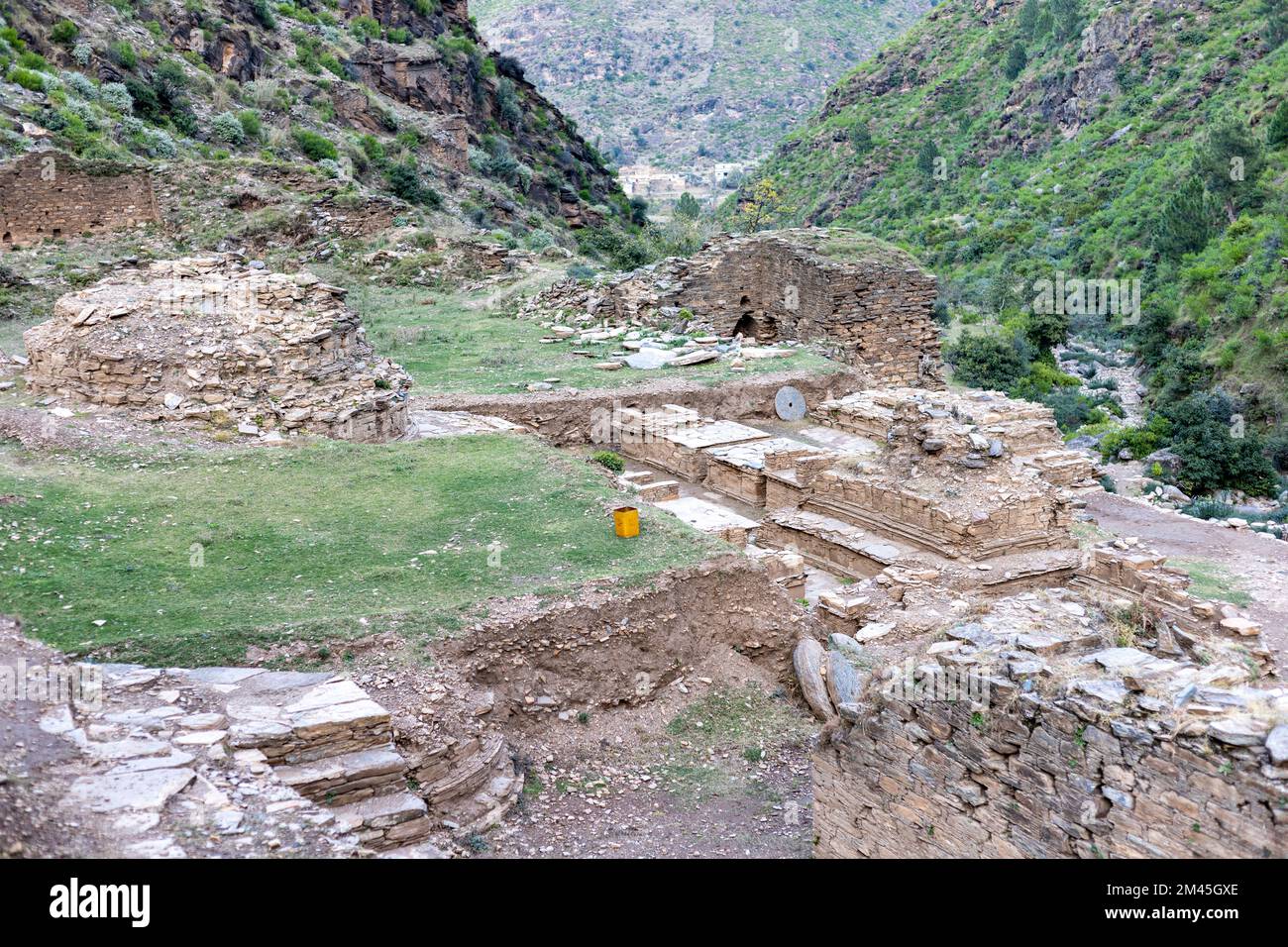 Die buddhistische Stupa und die Monsterarchäologie in Pakistan Stockfoto