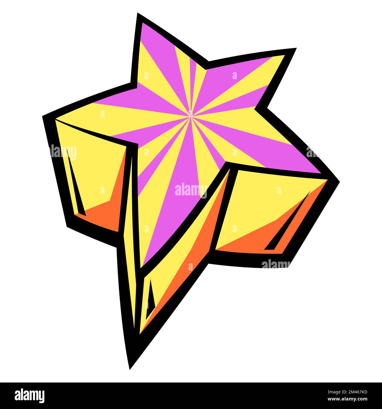 Illustration eines Comic-Stars. Cartoon Pop-Art-Kreativbild Stock ...