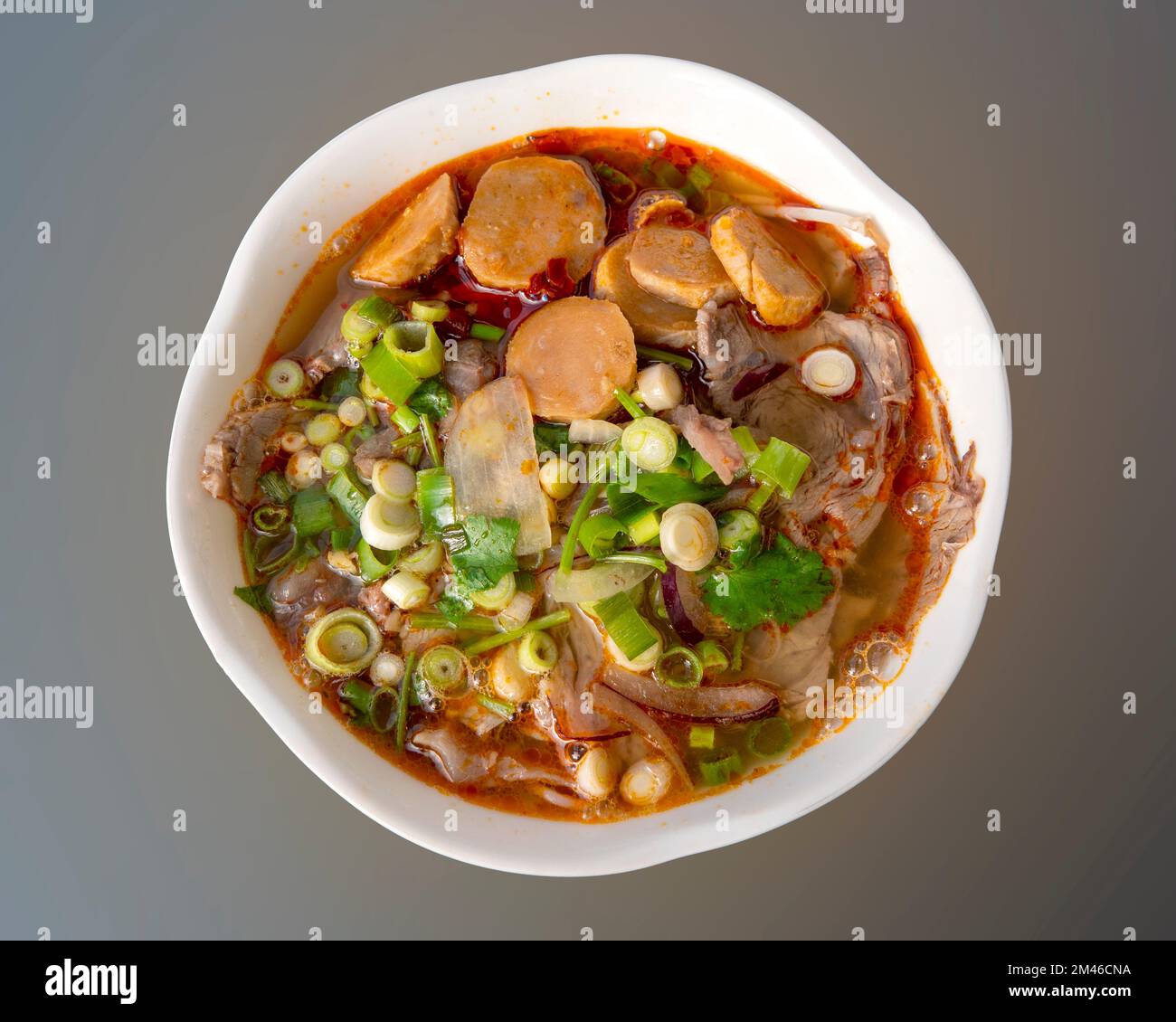 Traditionelle vietnamesische Suppe Bun Bo Hue Stockfoto