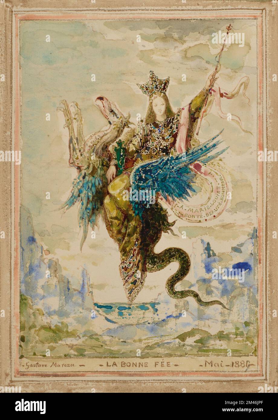 Vintage Art von Gustave Moreau Gemälde Stockfoto