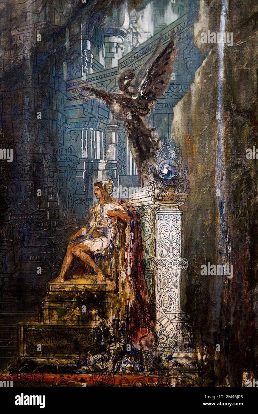 Vintage Art von Gustave Moreau Gemälde Stockfoto