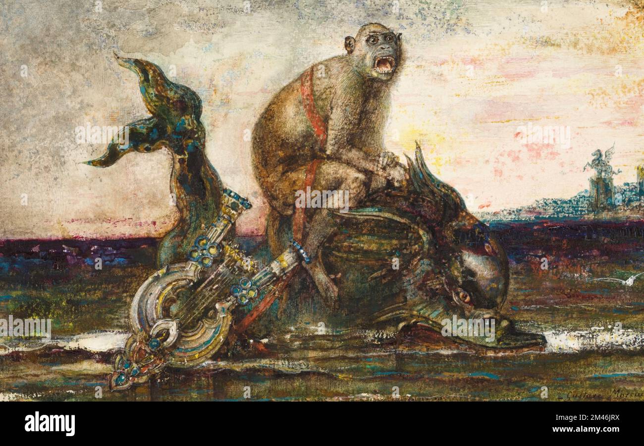 Vintage Art von Gustave Moreau Gemälde Stockfoto